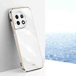 For OnePlus 11 XINLI Straight Edge 6D Electroplate TPU Phone Case(White)