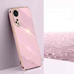 For OPPO Reno8 T 5G XINLI Straight Edge 6D Electroplate TPU Phone Case(Cherry Purple)