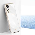 For OPPO Reno8 T 5G XINLI Straight Edge 6D Electroplate TPU Phone Case(White)