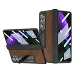 For Samsung Galaxy Z Fold2 5G Napa Texture All-inclusive Phone Case(Brown)