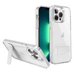 For iPhone 13 Pro Max High Transparent Holder Phone Case(White)