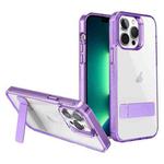 For iPhone 13 Pro Max High Transparent Holder Phone Case(Purple)