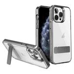 For iPhone 11 Pro Max High Transparent Holder Phone Case(Black)