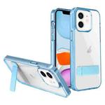 For iPhone 11 High Transparent Holder Phone Case(Blue)