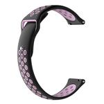 For Garmin Fenix Chronos Two-colors Replacement Wrist Strap Watchband(Black Pink)