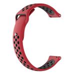 For Garmin Fenix Chronos Two-colors Replacement Wrist Strap Watchband(Red Black)