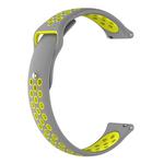 For Garmin Fenix Chronos Two-colors Replacement Wrist Strap Watchband(Gray Yellow)