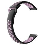 For Garmin Vivoactive3 Two-colors Replacement Wrist Strap Watchband(Black Pink)