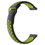 For Garmin Vivoactive3 Two-colors Replacement Wrist Strap Watchband(Black Lime)
