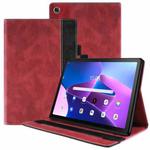 For Lenovo Tab M10 Plus 3rd Gen Splicing Series Tablet Leather Case(Red)