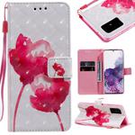 For Galaxy S20+ 3D Painting Horizontal Flip Leather Case with Holder & Card Slot & Lanyard(Red Rose)