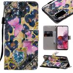 For Galaxy S20 3D Painting Horizontal Flip Leather Case with Holder & Card Slot & Lanyard(Pink Butterflies)