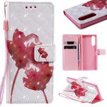 For Sony XZ5 3D Painting Horizontal Flip Leather Case with Holder & Card Slot & Lanyard(Red Rose)