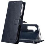For Samsung Galaxy A34 5G GOOSPERY BLUE MOON Crazy Horse Texture Leather Phone Case(Dark Blue)