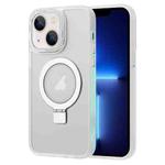 For iPhone 13 Pro Skin Feel MagSafe Magnetic Holder Phone Case(Matte White)