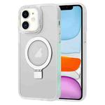 For iPhone 11 Skin Feel MagSafe Magnetic Holder Phone Case(Matte White)