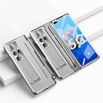 For Huawei Mate X2 Integrated Folding Hinge Phone Case with Stylus(Silver)