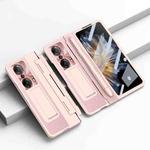 For Honor Magic Vs Integrated Full Coverage Hinge Phone Case with Stylus(Pink)