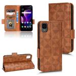 For TCL 30 Z T602DL Symmetrical Triangle Leather Phone Case(Brown)