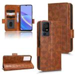 For TCL 40 SE Symmetrical Triangle Leather Phone Case(Brown)