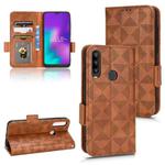 For TCL L10 Pro Symmetrical Triangle Leather Phone Case(Brown)