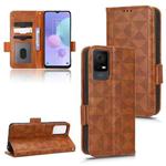 For TCL 405 / 406 T506D Symmetrical Triangle Leather Phone Case(Brown)