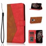 For Nokia 6.2 / 7.2 Dual-color Stitching Leather Phone Case(Brown Red)
