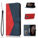 For Nokia G10 / G20 / 6.3 Dual-color Stitching Leather Phone Case(Red Blue)