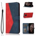 For Nokia X10 / X20 Dual-color Stitching Leather Phone Case(Red Blue)