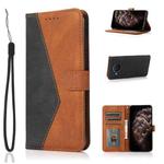 For Nokia X10 / X20 Dual-color Stitching Leather Phone Case(Black Brown)