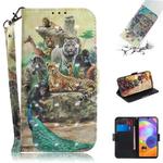 For Galaxy A31 3D Colored Drawing Horizontal Flip Leather Case with Holder & Card Slot & Wallet & Lanyard(Zoo)