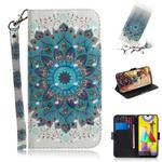 For Galaxy M31 3D Colored Drawing Horizontal Flip Leather Case with Holder & Card Slot & Wallet & Lanyard(Peacock Wreath)