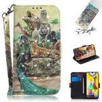 For Galaxy M31 3D Colored Drawing Horizontal Flip Leather Case with Holder & Card Slot & Wallet & Lanyard(Zoo)