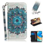 For Xiaomi Redmi Note 9 Pro 3D Colored Drawing Horizontal Flip Leather Case with Holder & Card Slot & Wallet & Lanyard(Peacock Wreath)