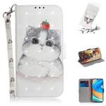 For Xiaomi Redmi Note 9 Pro 3D Colored Drawing Horizontal Flip Leather Case with Holder & Card Slot & Wallet & Lanyard(Cute Cat)