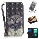 For Nokia 1.3 3D Colored Drawing Horizontal Flip Leather Case with Holder & Card Slot & Wallet & Lanyard(Embrace The Cat)