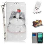 For Nokia 1.3 3D Colored Drawing Horizontal Flip Leather Case with Holder & Card Slot & Wallet & Lanyard(Cute Cat)