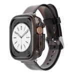 For Apple Watch Ultra 49mm Glacier Jelly Clear TPU Case Watch Band(Black)