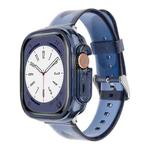 For Apple Watch Ultra 49mm Glacier Jelly Clear TPU Case Watch Band(Royal Blue)