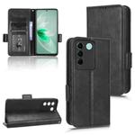 For vivo V27e / S16e Symmetrical Triangle Leather Phone Case(Black)