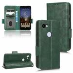 For Google Pixel 3 Lite / 3a Symmetrical Triangle Leather Phone Case(Green)