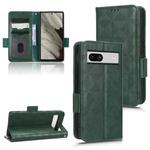 For Google Pixel 7a Symmetrical Triangle Leather Phone Case(Green)