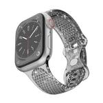 Diamond Pattern Clear TPU Watch Band For Apple Watch Series 9&8&7 41mm / SE 3&SE 2&6&SE&5&4 40mm / 3&2&1 38mm(Black)