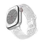 Diamond Pattern Clear TPU Watch Band For Apple Watch Series 8&7 41mm / SE 2&6&SE&5&4 40mm / 3&2&1 38mm(Transparent)