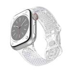 Diamond Pattern Clear TPU Watch Band For Apple Watch Ultra 49mm / Series 8&7 45mm / SE 2&6&SE&5&4 44mm / 3&2&1 42mm(Transparent)