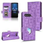 For Asus ROG Phone 5 Symmetrical Triangle Leather Phone Case(Purple)