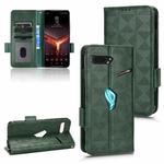 For Asus ROG Phone II Symmetrical Triangle Leather Phone Case(Green)