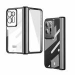 For OPPO Find N2 Integrated Electroplating Magnetic Transparent All-inclusive Phone Case with Hinge(Black)