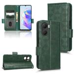 For Honor Play 40 Plus Symmetrical Triangle Leather Phone Case(Green)