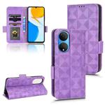 For Honor X7 Symmetrical Triangle Leather Phone Case(Purple)
